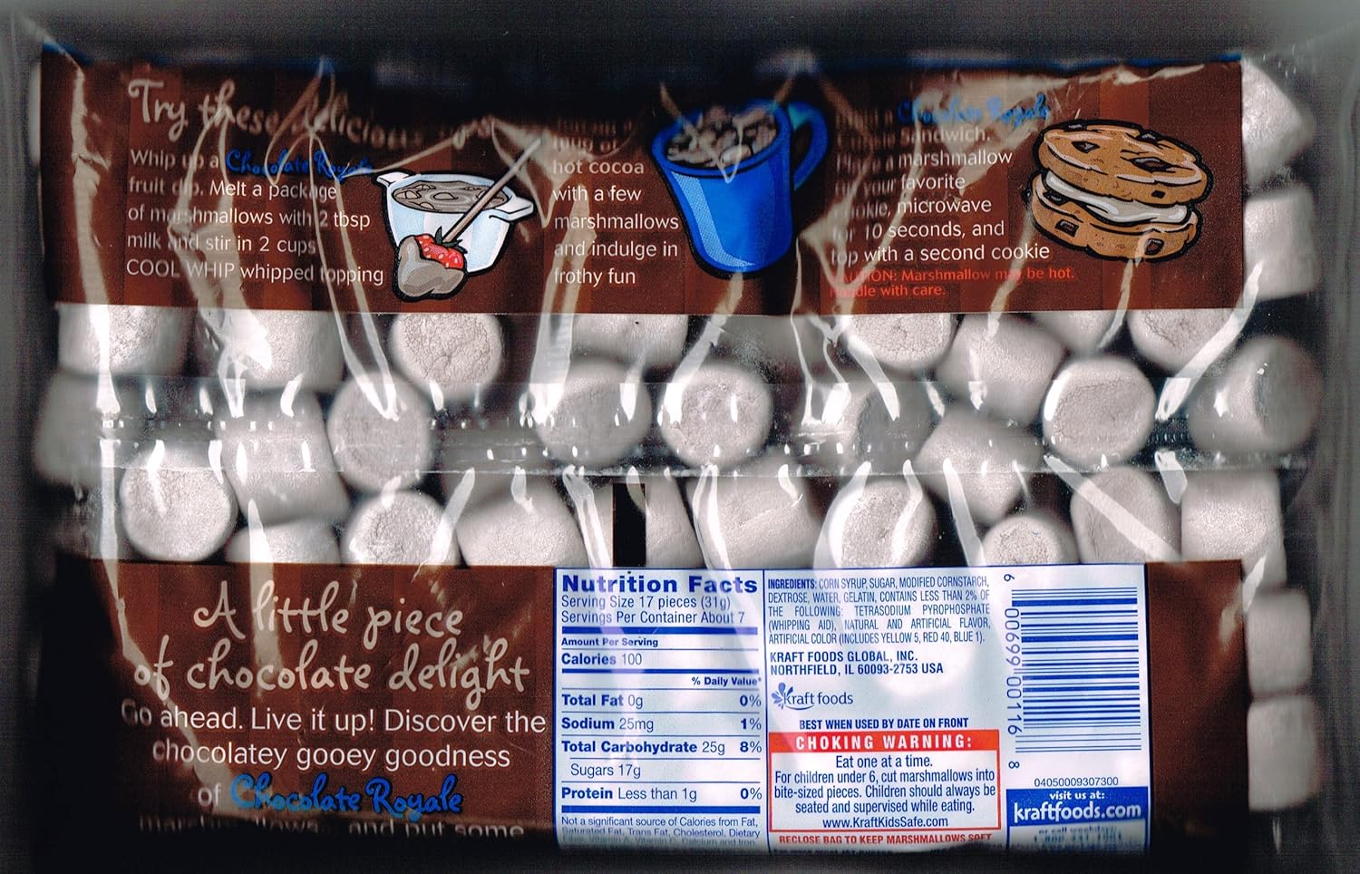 Amazon.com : Jet-Puffed Chocolate Royale Chocolate Flavored Marshmallows (3-8 oz packages) : Grocery & Gourmet Food