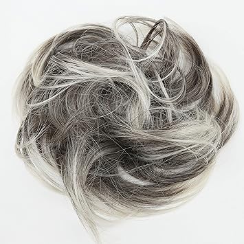 Grey Blonde Mix 9t613 Prettyshop Scrunchie Bun Up Do Hair Piece