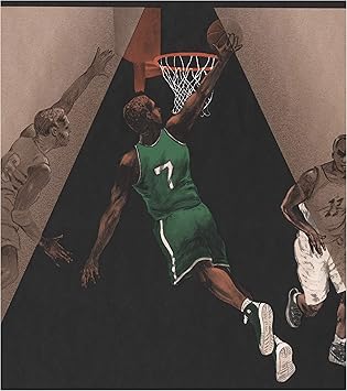Amazon バスケットボール選手ブラックブラウンスポーツ壁紙ボーダーレトロデザインロール15 X 10 5 トリムボーダー Amazon バスケットボール選手ブラックブラウンスポーツ壁紙ボーダーレトロデザインロール15 X 10 5 トリムボーダー