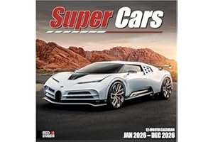 RED EMBER Supercars 2026 Wall Calendar 12 Month | 12" x 24" Open | Thick & Sturdy Paper | Holiday Gift | Luxury Exotic Sports Car Calendar 2026