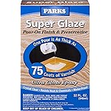 Rust-Oleum Parks Super Glaze, 241352 Ultra Glossy Epoxy Finish and Preservative Kit, Clear 32 Fl Oz
