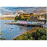 MyPuzzle View of Portree Before Sunset Isle of Skye Scotland - Premium 1000 Piece Jigsaw Puzzle for Adults