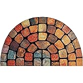 ubdyo Welcome in Style Front Door Mat - Low Pile Front Door Mat Outside Entrance - Muddy Dirt Trapping Welcome Matt Outdoor -