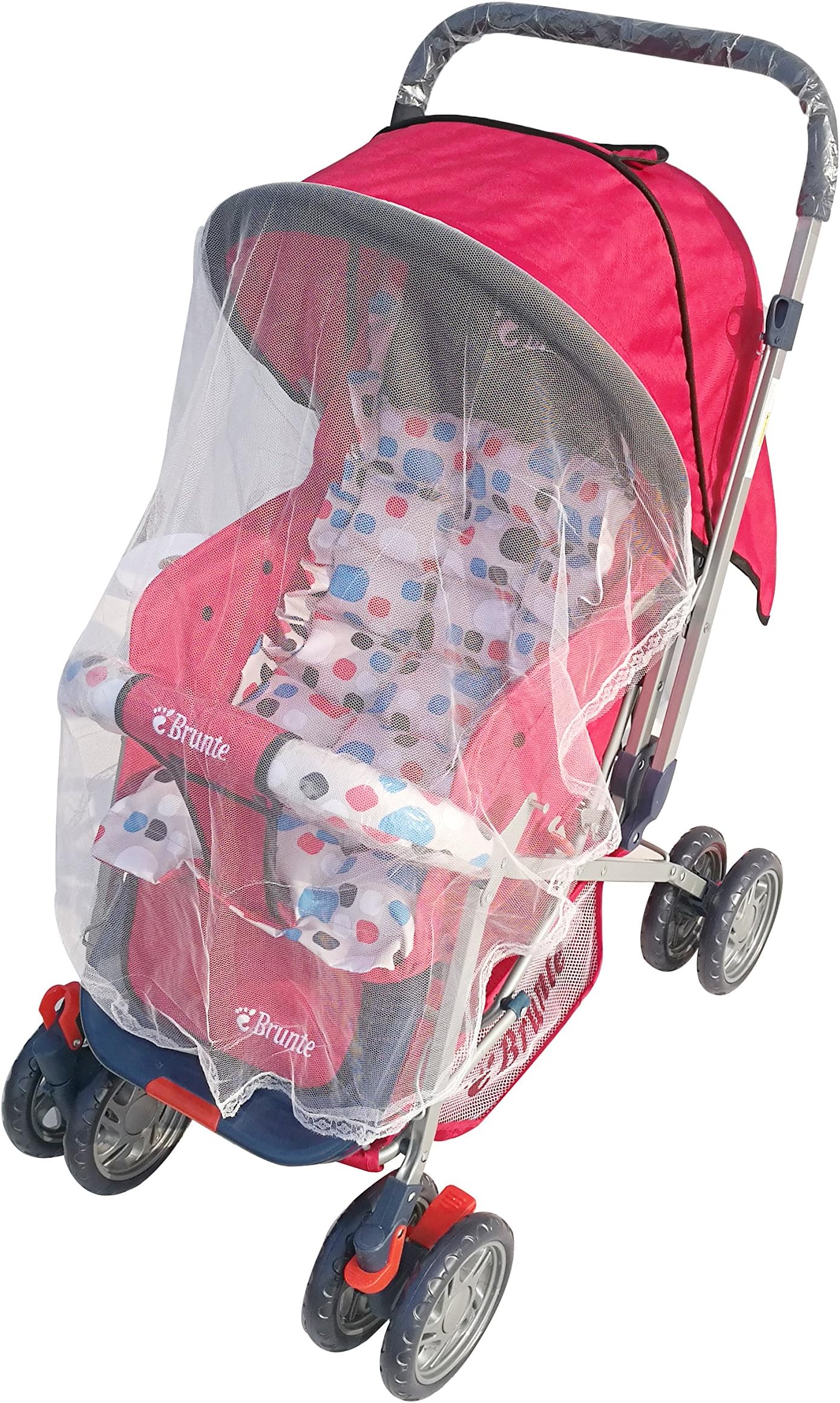 Brunte Daisy Pram, Red/White