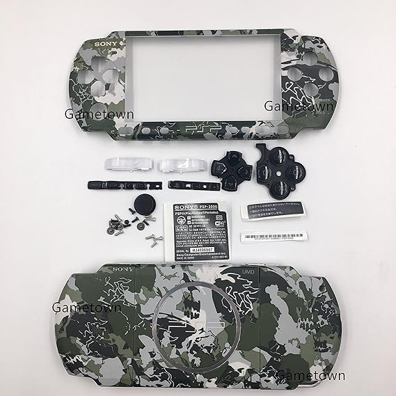 New Style Sony PSP 3000 Konsole Full Gehäuse Shell Cover mit Button Set – Camouflage.