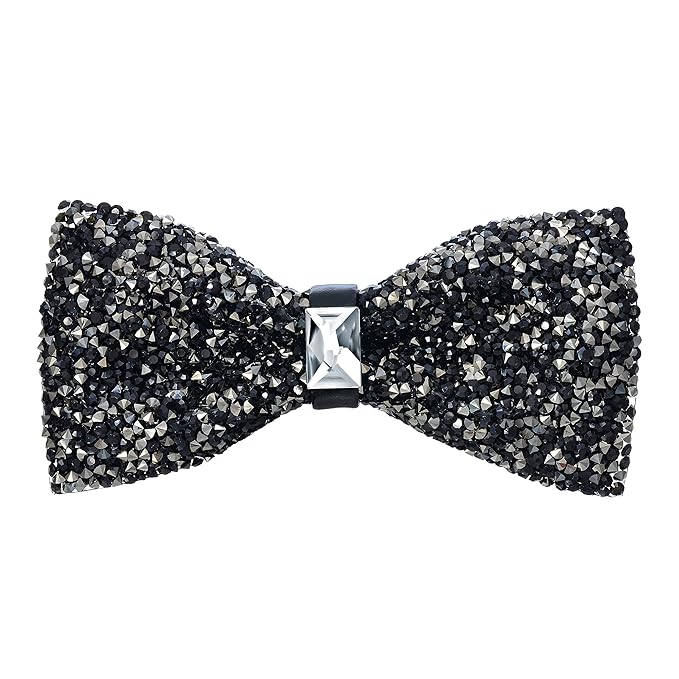 Buy PreTied Sparkle Bow Tie Black at Amazon.in