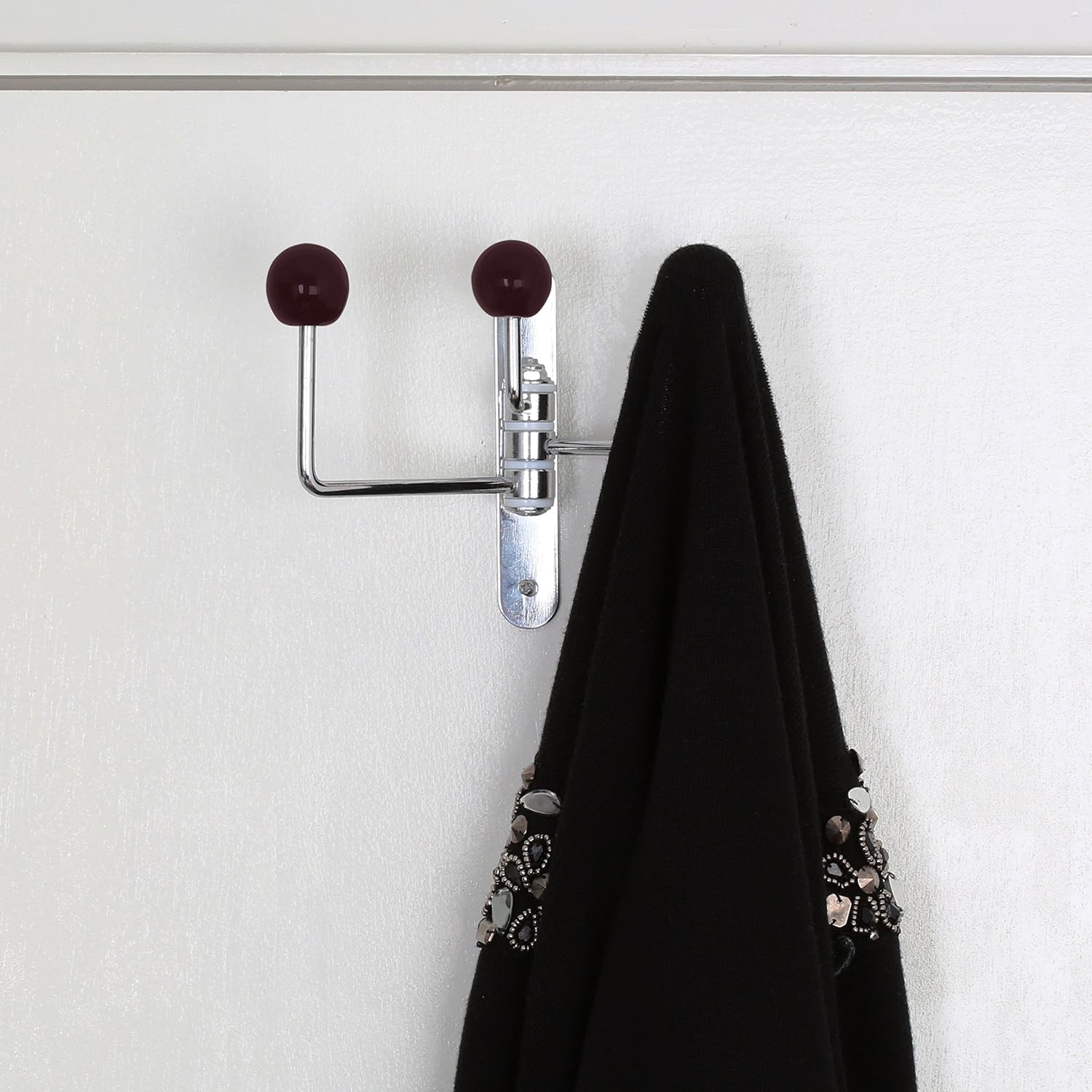 Premier Housewares 3 Hook Wall Hanger - Purple, H17 x W20 x D6cm - Image 3