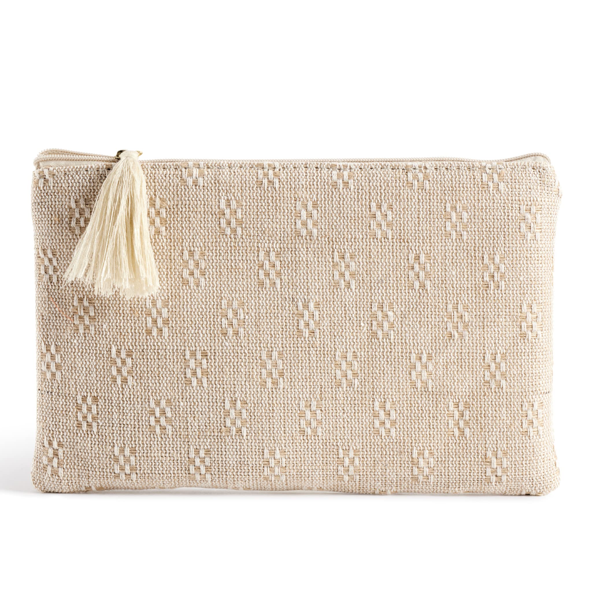 Miquelrius – Flat Case – 1 Compartment – Size 220 x 140 mm – Linen, Beige, Cosmetic Case