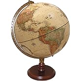 Replogle Lenox, 12"/30cm diameter Antique Style, Desktop Globe, Classic World Globe with up-to-date Cartography, Made in USA