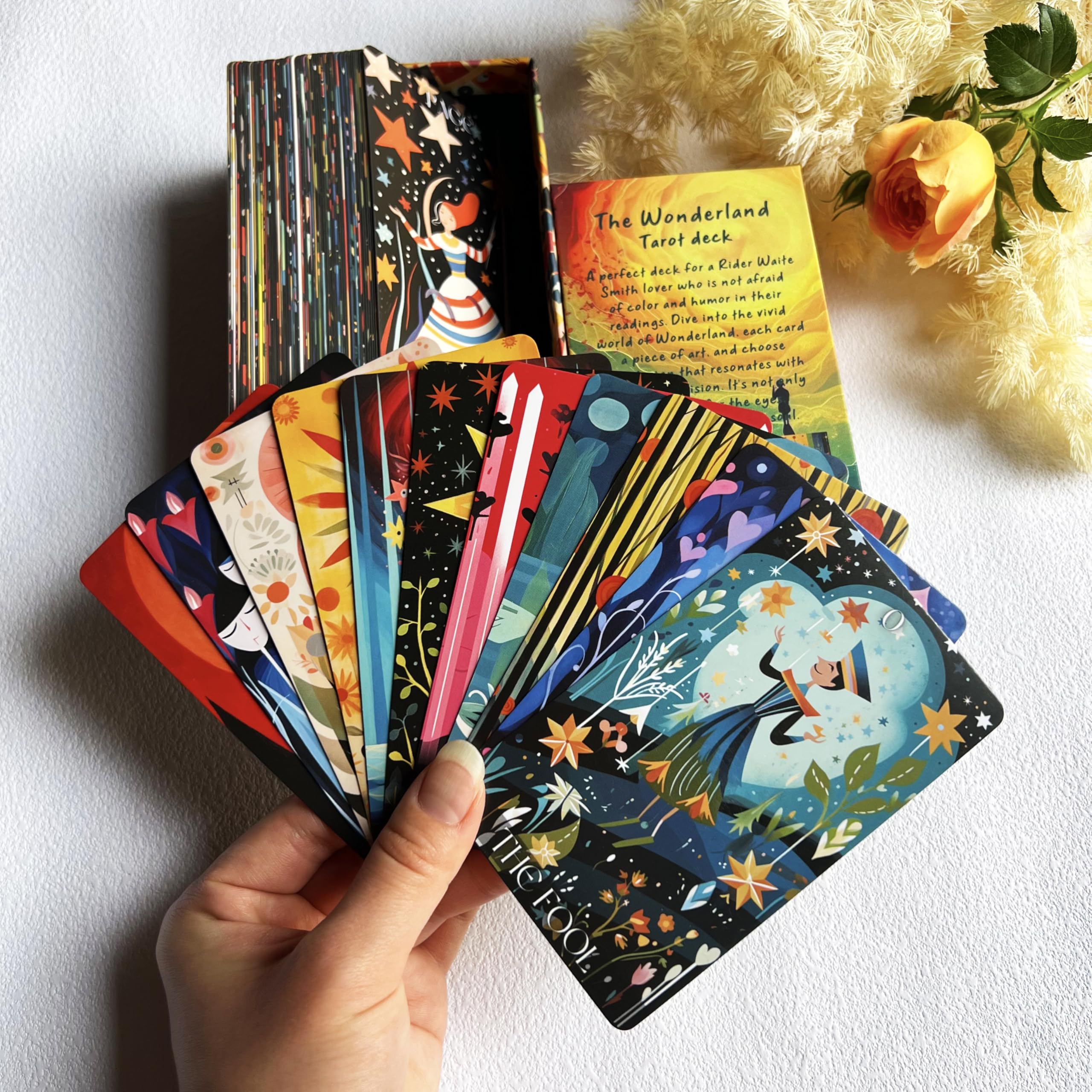 Wonderland Tarot Deck, Tarot Cards for Beginners, Fortune Telling Cards