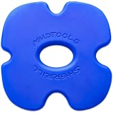 Mudtools Edgy Rib, Blue Firm - Polymer Pottery Tool for Rims | Designed for precise edge rounding and burnishing; curvy profile; made in the USA; model MT-01-04-E