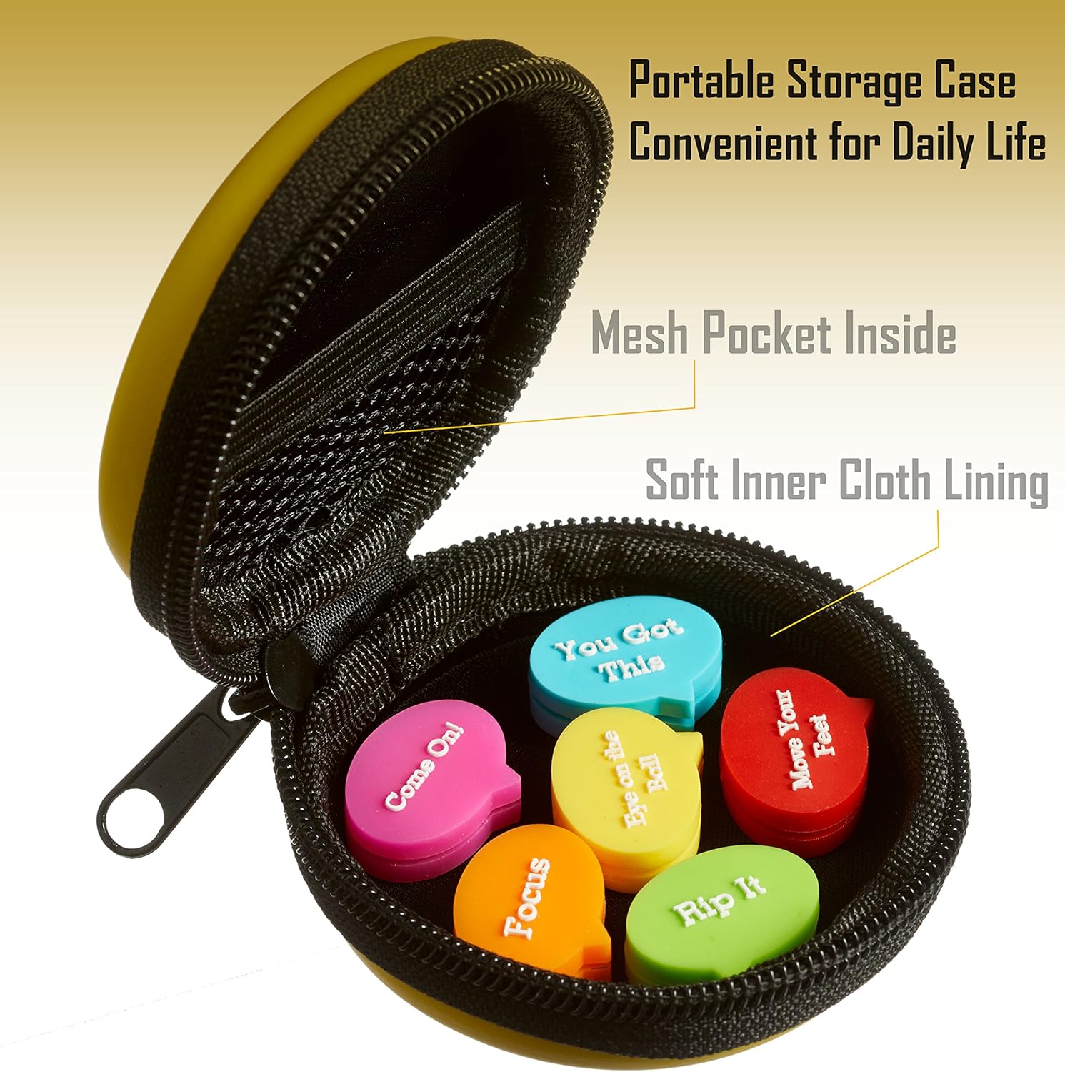 BusyBee Tennis Vibration Dampener in Fun Zipper Gift Pack. Best Shock Absorber (6 Count) Plus a Bonus: Exclusive Mobile App 3 Months Trial : Sports & Outdoors