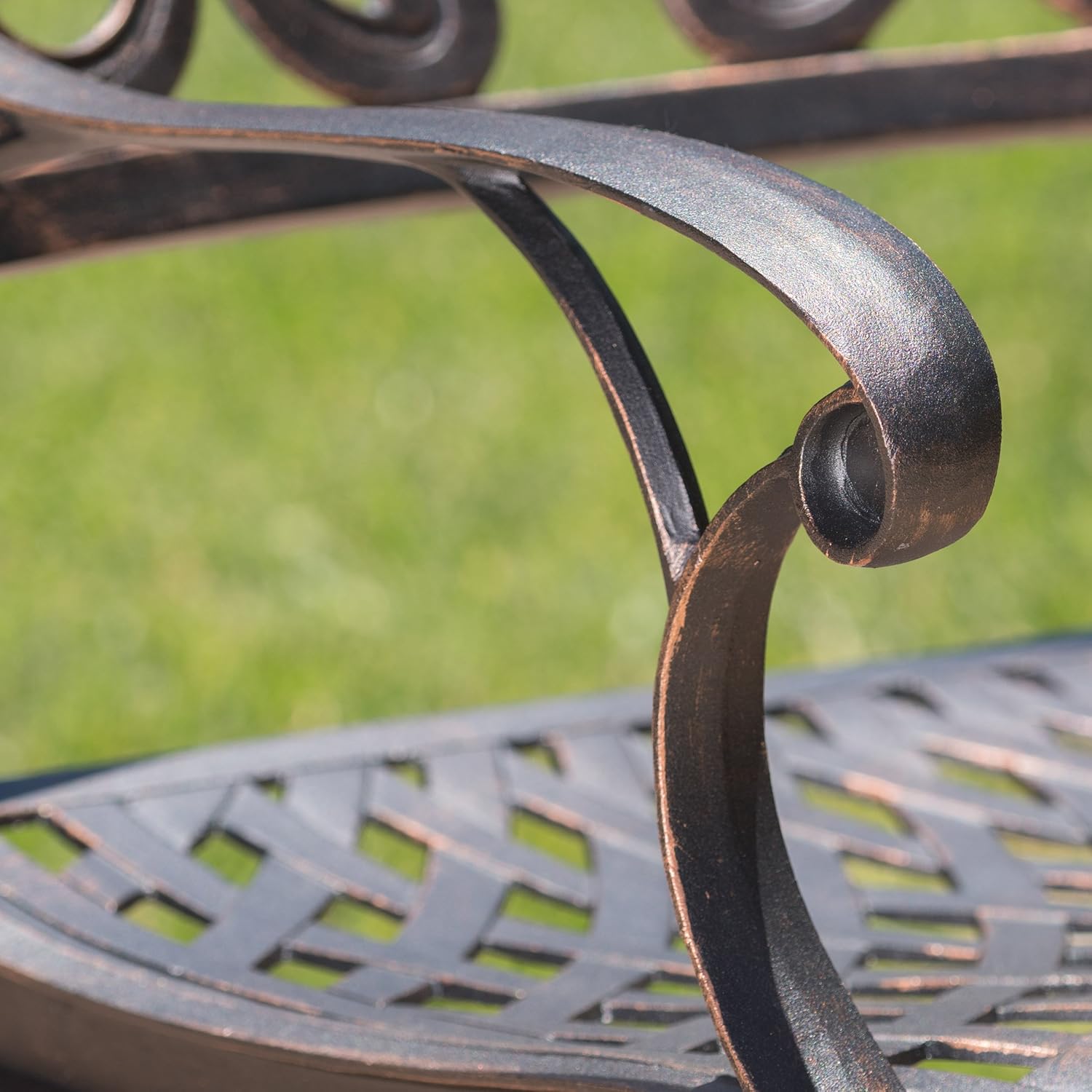 Christopher Knight Home Austin Outdoor Cast Aluminum Dining Chairs, 2-Pcs Set, Shiny Copper : Garden & Outdoor