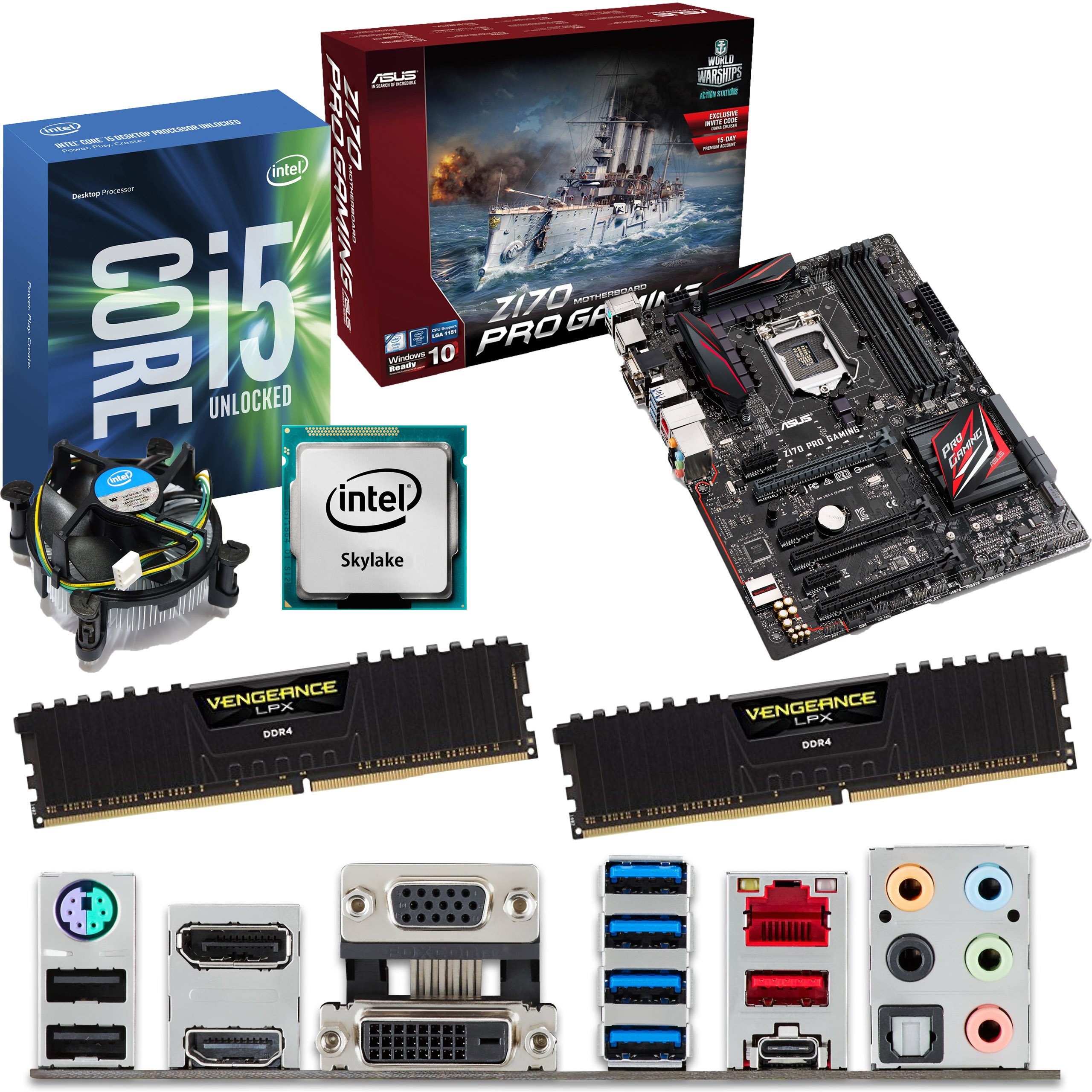 Intel Skylake Core I5 6600k 3 5ghz Cpu Asus Z170 Pro Gaming Motherboard 16gb 30mhz Ddr4 Corsair Vengeance Lpx Ram Pre Built Bundle Buy Online In El Salvador At Elsalvador Desertcart Com Productid