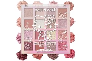 wet n wild Hello Kitty Eye & Face Palette, 2 Bold Richly Pigmented Palettes, Multi-Functional Buildable and Blendable Formula, Cruelty-Free & Vegan - Be Kind