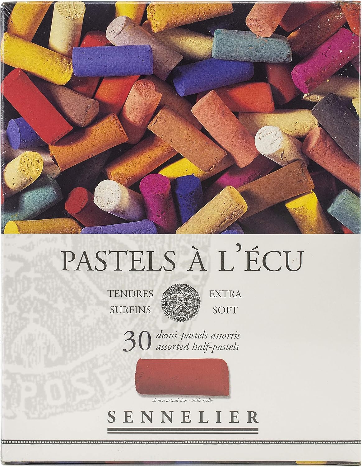 Sennelier Pastels Soft Half ST Assorted, Glass Metal Wood, 30 Count (Pack of 1)