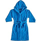 BAGNO MILANO Kids Hooded Plush Fleece Robe, Ultra Soft Cozy Bathrobe for Boys, Girls