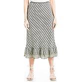 Max Studio Womens Maxi Skirt with Ruffle Hem