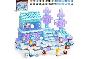 GobiDex 100PCS Magnetic Blocks Magnet Building Toys, Frozen Toys Princess Castle for Girls, Upgraded STEM Sensory Birthday Gift for Kids Age 3+ Years Old