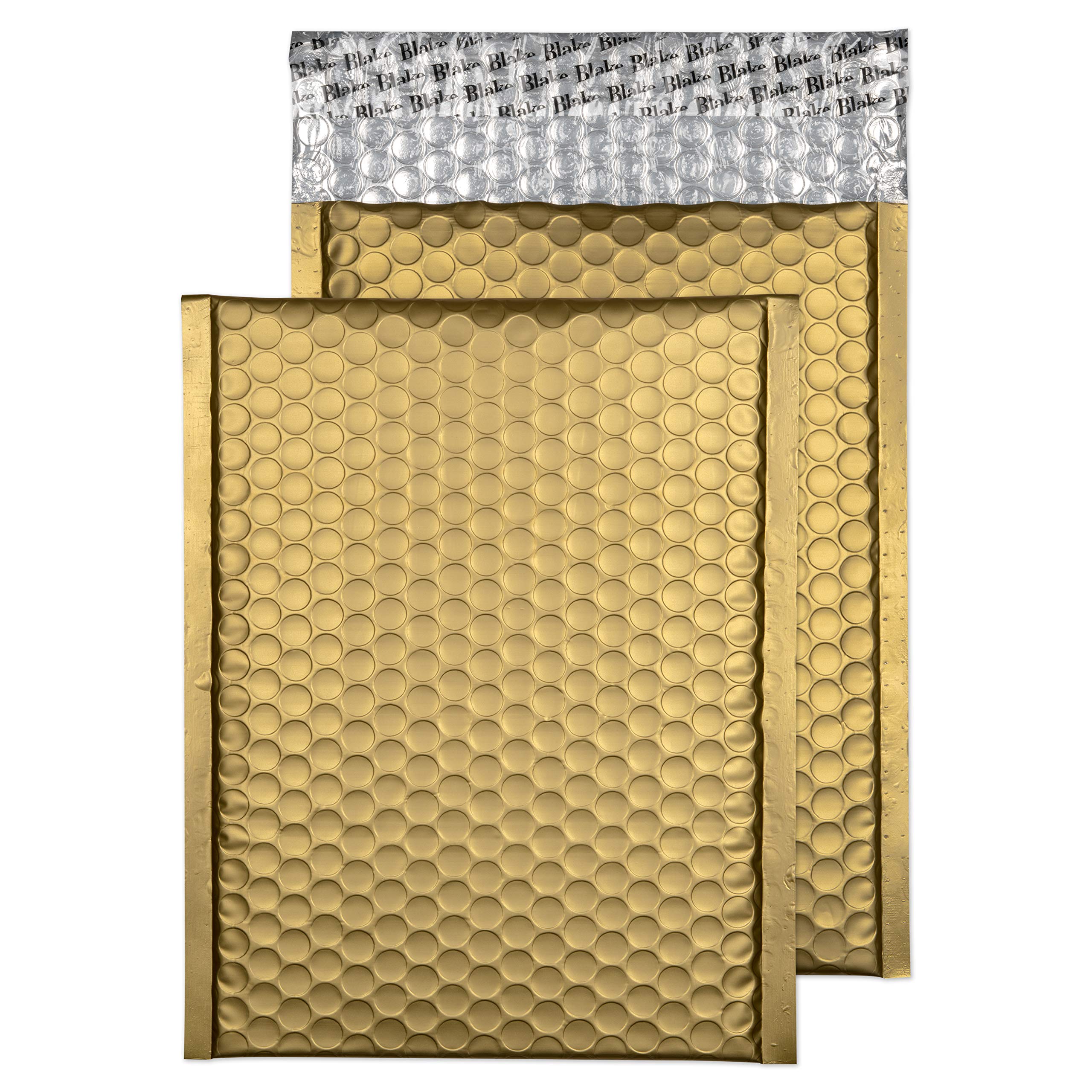 Blake Purely Packaging C5+ 250 x 180 mm Matt Metallic Padded Bubble Envelopes Peel and Seal (MTMG250/10) Metallic Gold - Pack of 10