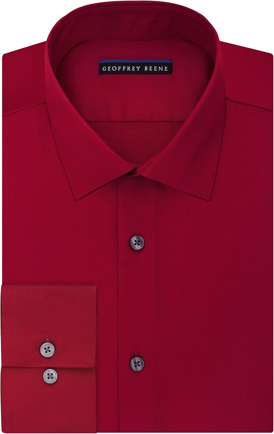 Geoffrey Beene Men's Dress Shirt Fitted Sateen Solid at  Men’s Clothing store