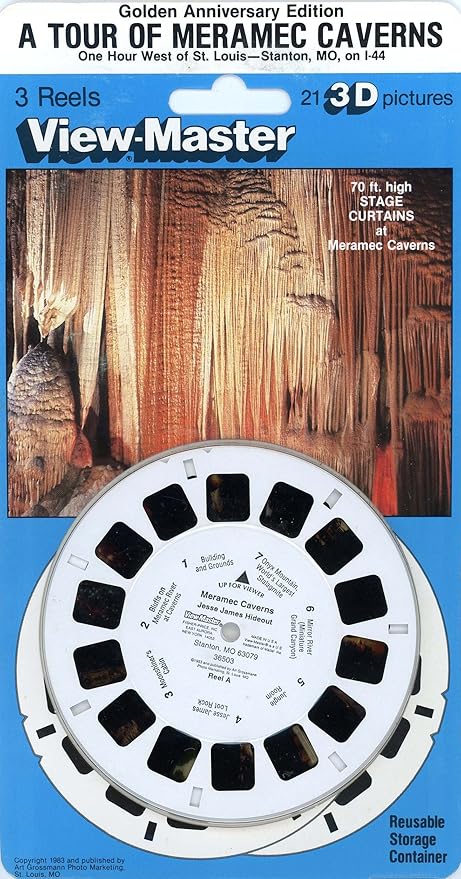 Classic Viewmaster Tour Of Meramec Caverns Jesse James Hideout