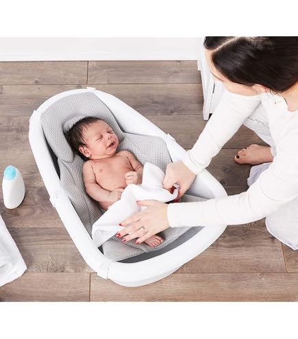 Ingenuity Gentle Support Multi-Stage Tub With Toys, Newborn to Toddler, Adjustable Full Coverage Sling, Supportive Seat, 0M+ : Baby