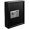 Adiroffice Key Holder Wall Mount - 40-keys Lock Box with Code, Key Cabinet Wall Mount, Valet Parking Key Box, Car Dealer Key Cabinet - Space Saving Locking Key Box Wall Mount with Digital Lock