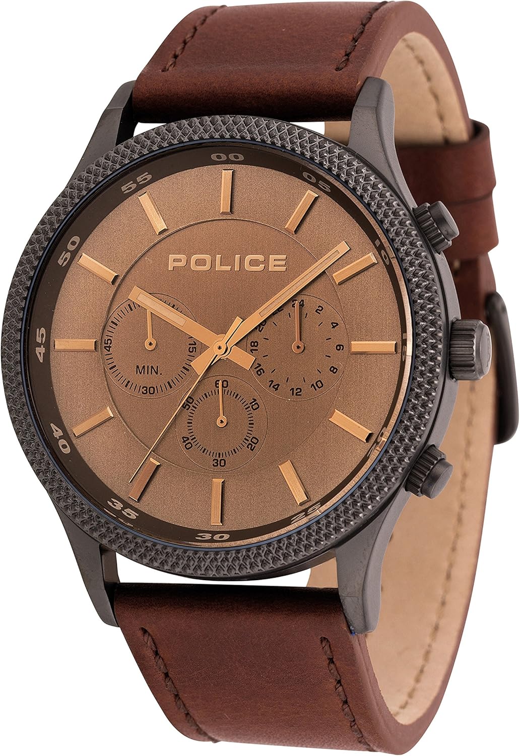 Police Mens Chronograph Quartz Watch with Leather Strap 15002JSU/13 Amazon.co.uk Watches