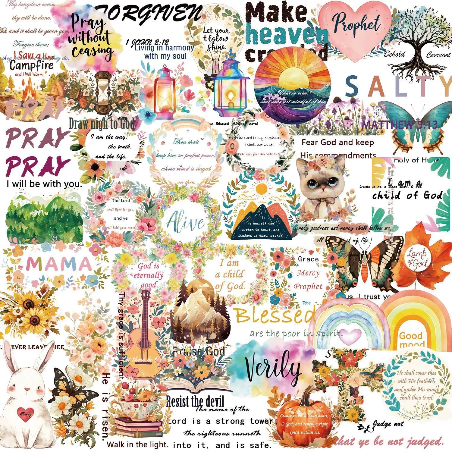 50 Pcs Inspirational Stickers for Kids Teens Adults Boys Girls Gift,Inspirational Stickers Pack for Laptop,Skateboard,Luggage,Car,Bike,Cup,Computer,Water Bottle Decor,Vinyl Waterproof Decals