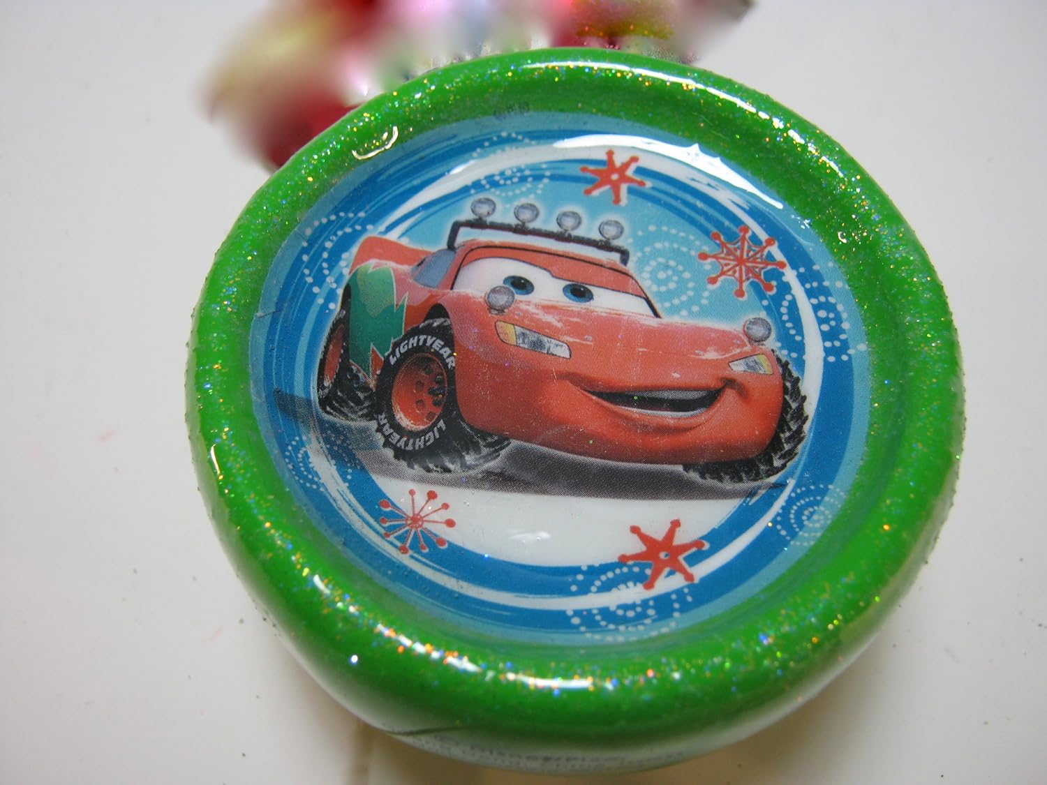 Lightning Mcqueen Ball Holiday Christmas Ornament Kitchen