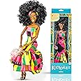 KOOLOREZ: Maribel - Our Queens Black Doll Set - Brown/Black Afro Doll w/Movable Joints - Lovely 12.5" Dark Skin Dolls & Diversity Dolls - Vinyl Dolls for Girls with African Heritage Style Outfit