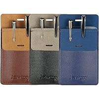 Pocket Protector, 3 Pcs Leather Pocket Pen Holder Organizer Pouch for Shirts Lab Coats Pants Pen Sleeve - Multi-Purpose Pen P