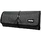 ProCase Travel Gear Organizer Electronics Accessories Bag, Small Gadget Carry Case Storage Bag Pouch for Charger USB Cables SD Memory Cards Earphone Flash Hard Drive -Black