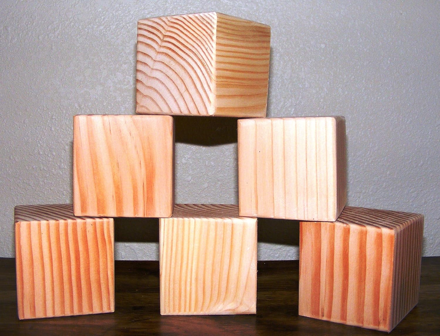 3 inch square wooden blocks