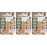 Ethical Pet 3 Pack of Bam-Bones Plus Durable Chew Toys for Dogs, Small, Chicken Flavor