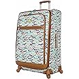 Lily Bloom Design Pattern 28" Luggage Softside Expandable With Double Spinner Wheels, Large Lightweight Suitcase Checked Bag For Women