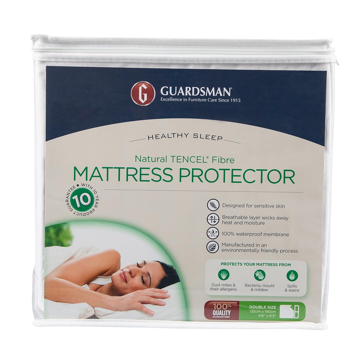Mattress Protector Guardsman Natural TENCEL Fibre Mattress Protector