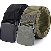Mile High Life Nylon Web Belt Outdoor Military Belt With TSA Safe Plastic Buckle Belt