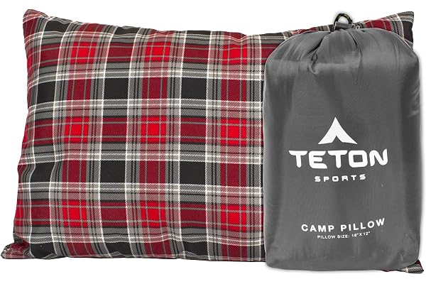 TETON Sports Camp Pillow; Perfect Anytime You Travel; Camping, Backpacking, Airplanes, and Road Trips; You Can Take It Anywhe