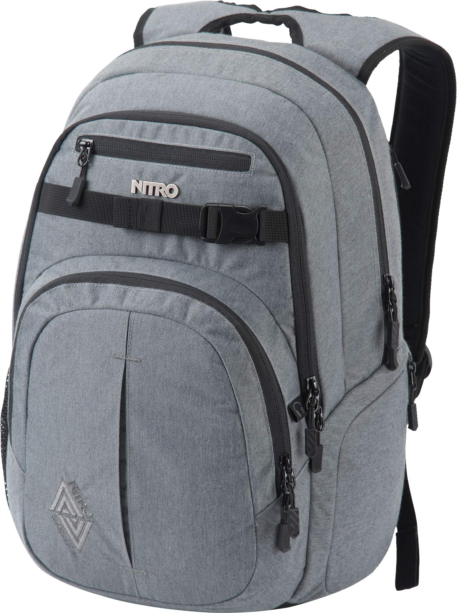 Nitro Chase Rucksack, Schulrucksack mit Organizer, Schoolbag, Daypack mit 17 Zoll Laptopfach, BLACK NOISE