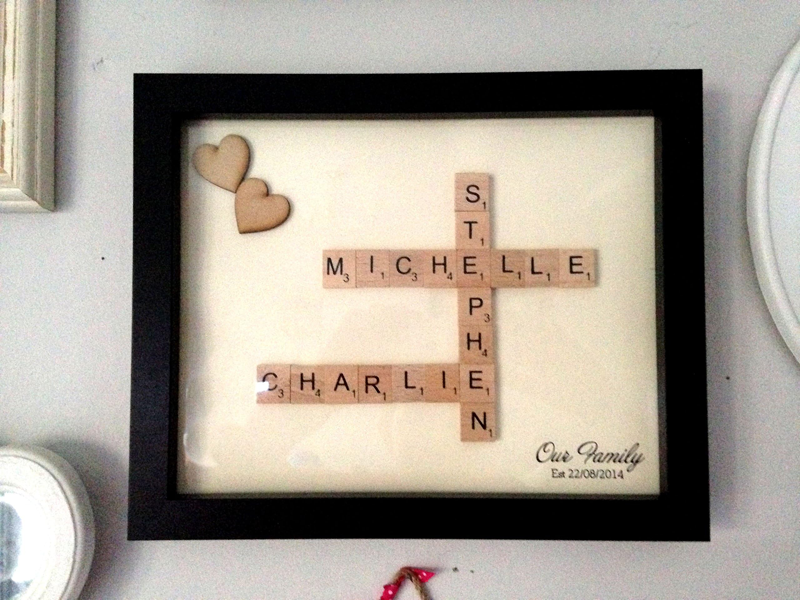 Personalised Family Scrabble Picture