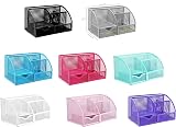 EXERZ Desk Organiser Mesh Desk Tidy Caddy 7 Compartments Purple view 5