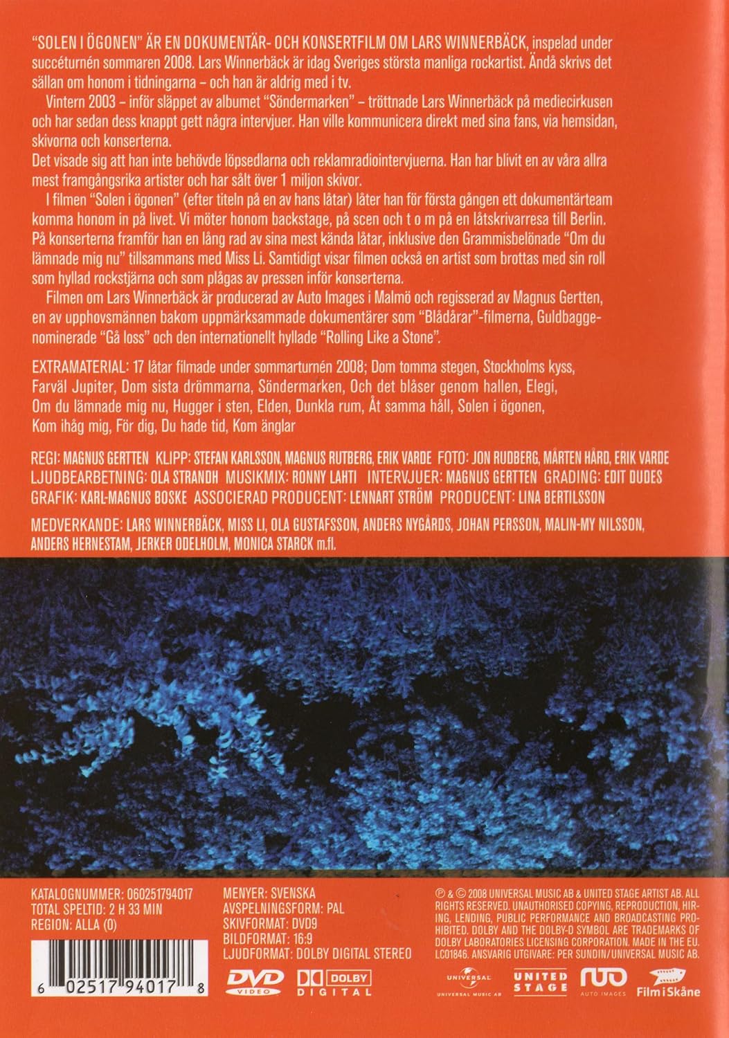 Amazon Com Solen I Ogonen En Film Om Lars Winnerback Lars