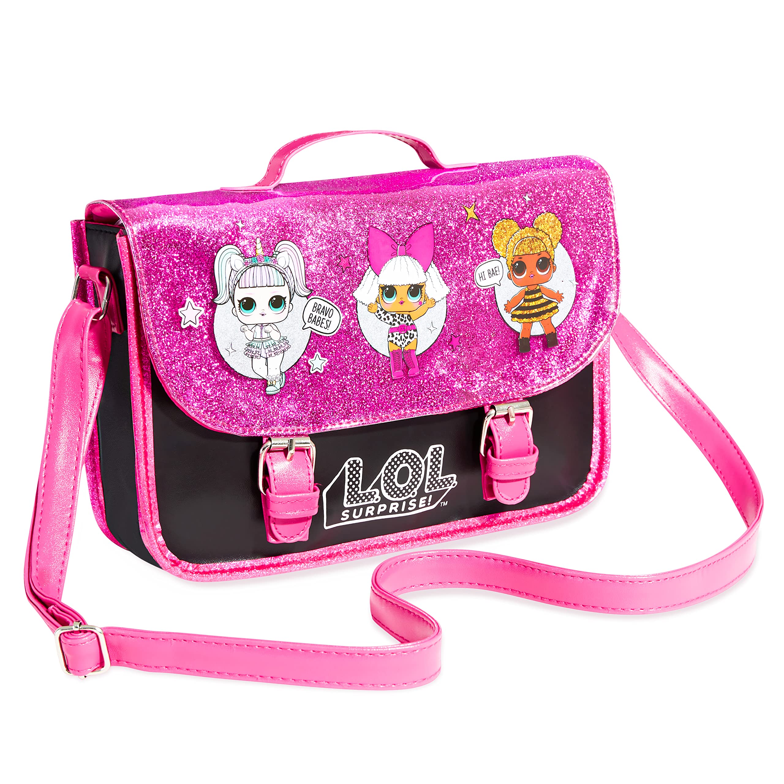 L.O.L. Surprise! Bag for Girls Cross Body Shoulder Bag Cute Satchel Long Adjustable Strap for Travel Holiday Girls Gifts
