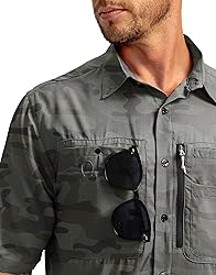 Men's Fishing Shirts with Zipper Pockets UPF