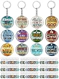 Janmercy 120 Pcs Acrylic Christian Keychain Floral