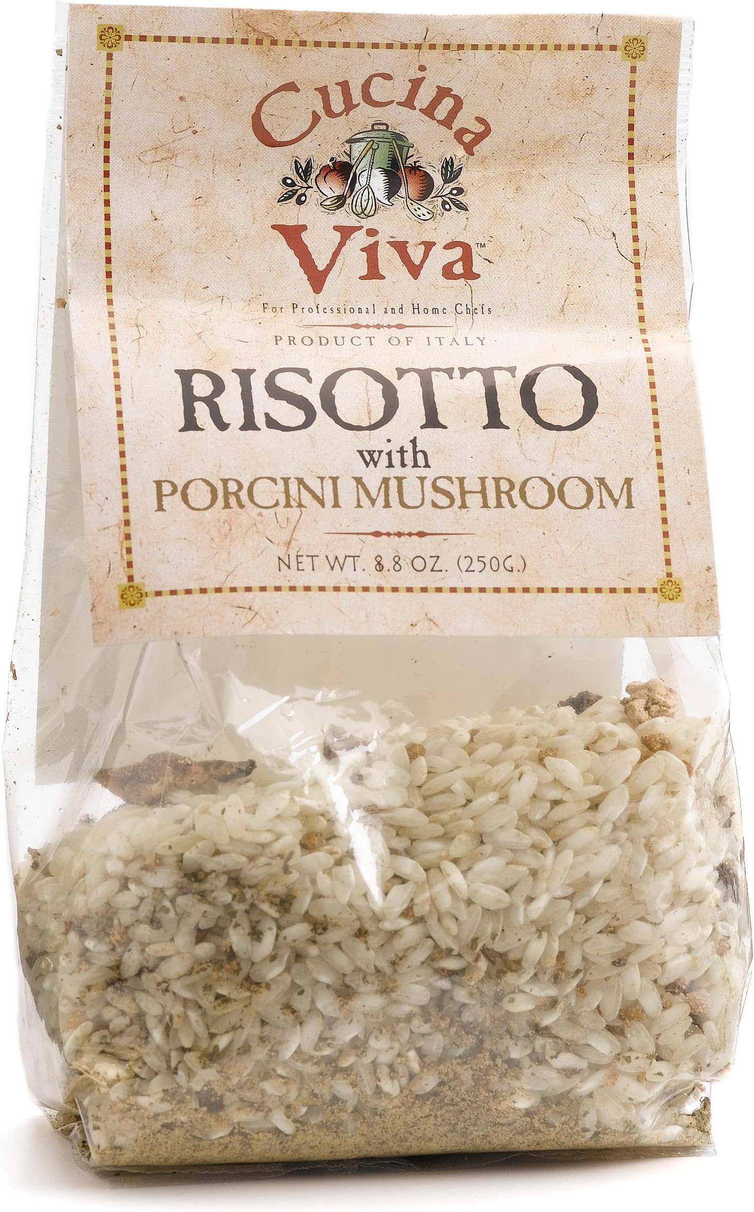 Cucina VivaRisotto with Porcini Mushroom, 8.8-Ounce Bags (Pack of 8)