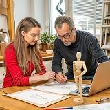 Kurtzy 30.5cm Wooden Human Mannequin with Stand - Fully Posable Artist Figure view 7