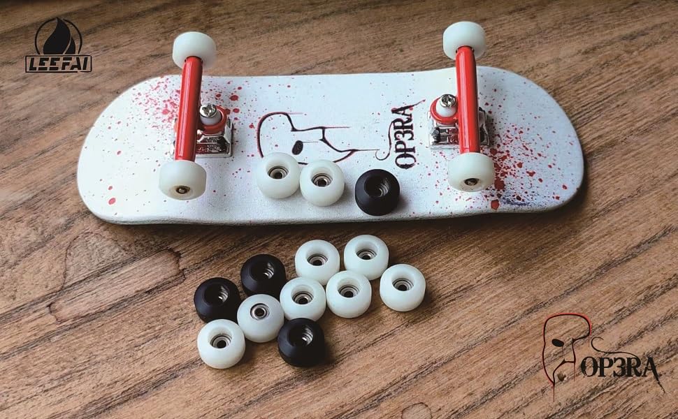 LEEFAI Pro Fingerboard Wheels Urethane 75D -Mini Finger Skate Board Bearing Wheel -7.8 * 5mm…